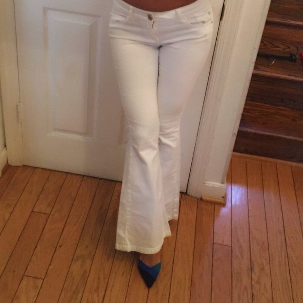 White Motivi Flare Jeans